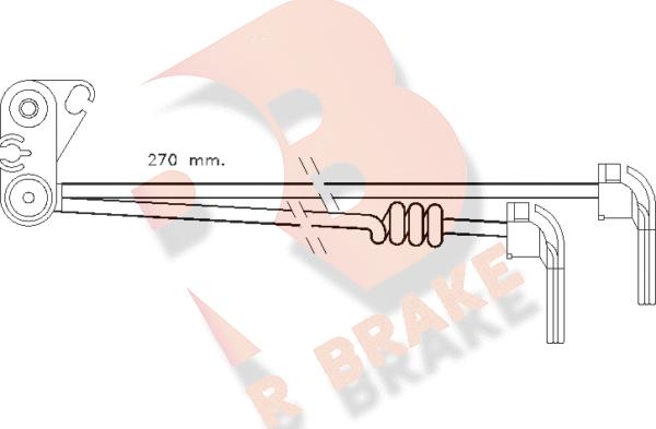 R Brake 610280RB - Сигнализатор, износ тормозных колодок autospares.lv