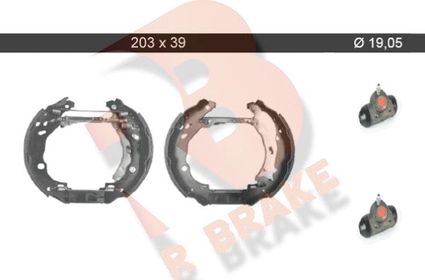 R Brake 79RBKT0051 - Комплект тормозных колодок, барабанные autospares.lv