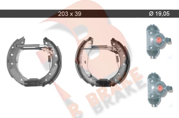 R Brake 79RBKT0067 - Комплект тормозных колодок, барабанные autospares.lv