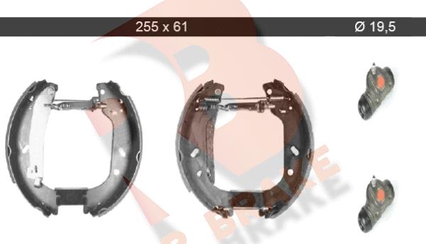 R Brake 79RBKT0018 - Комплект тормозных колодок, барабанные autospares.lv