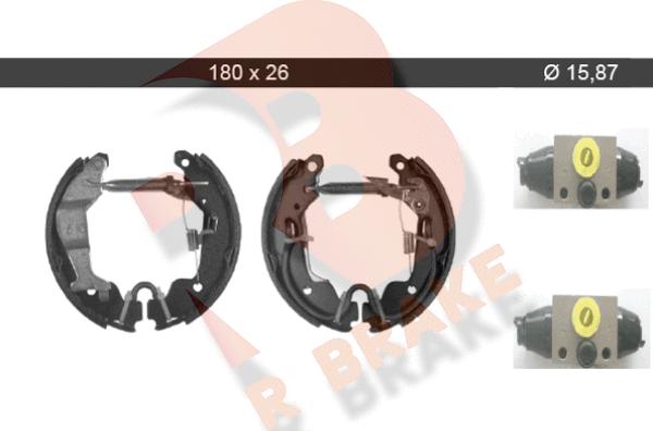 R Brake 79RBKT0035 - Комплект тормозных колодок, барабанные autospares.lv