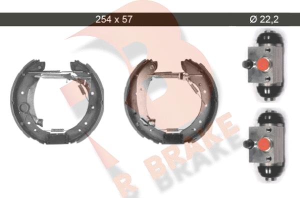 R Brake 79RBKT0020 - Комплект тормозных колодок, барабанные autospares.lv