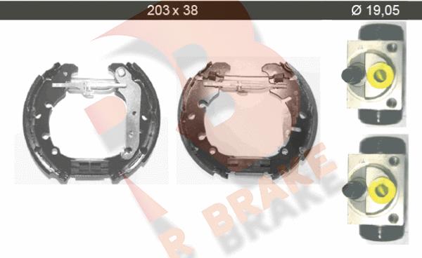 R Brake 79RBKT0023 - Комплект тормозных колодок, барабанные autospares.lv