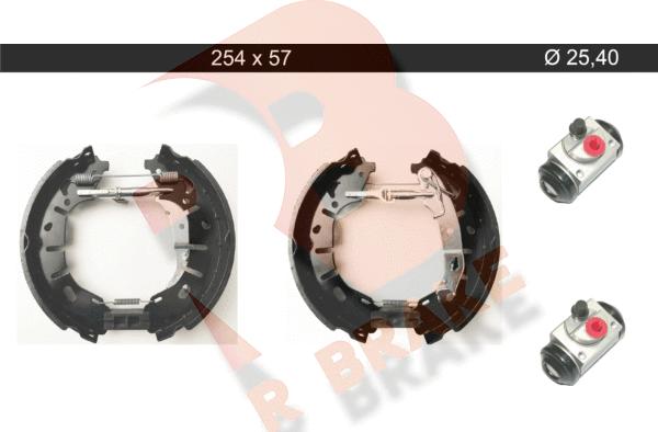 R Brake 79RBKT0125 - Комплект тормозных колодок, барабанные autospares.lv