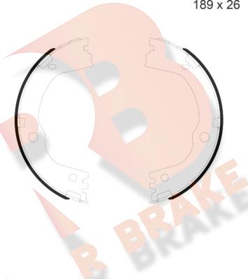 R Brake 79RBPB4054 - Комплект тормозов, ручник, парковка autospares.lv