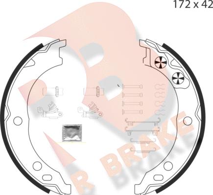 R Brake 79RBPB4019 - Комплект тормозов, ручник, парковка autospares.lv