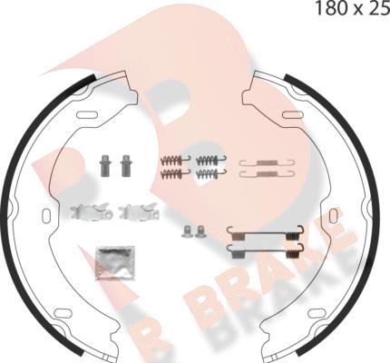 R Brake 79RBPB4015 - Комплект тормозов, ручник, парковка autospares.lv