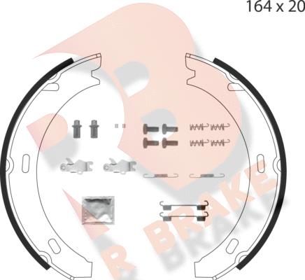 R Brake 79RBPB4011 - Комплект тормозов, ручник, парковка autospares.lv