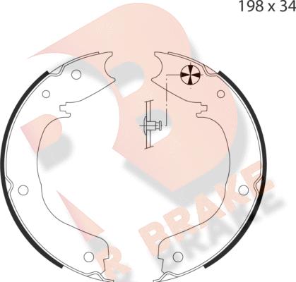 R Brake 79RBPB4035 - Комплект тормозов, ручник, парковка autospares.lv