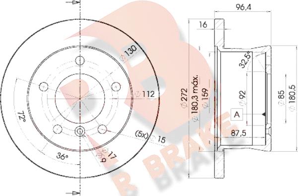 R Brake 78RBD10183 - Тормозной диск autospares.lv