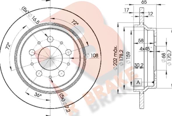 R Brake 78RBD11674 - Тормозной диск autospares.lv