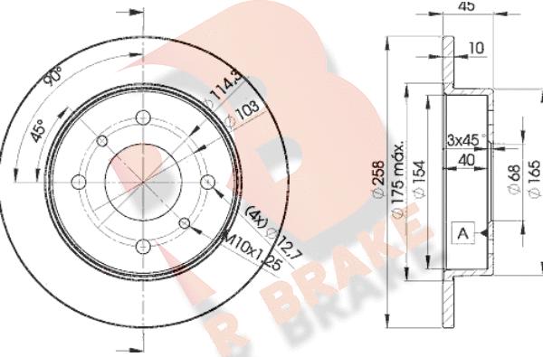 R Brake 78RBD29901 - Тормозной диск autospares.lv