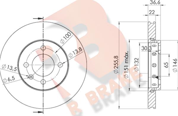 R Brake 78RBD29614 - Тормозной диск autospares.lv