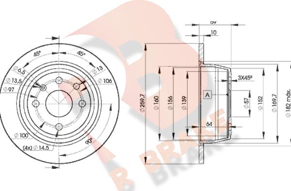 R Brake 78RBD29041 - Тормозной диск autospares.lv