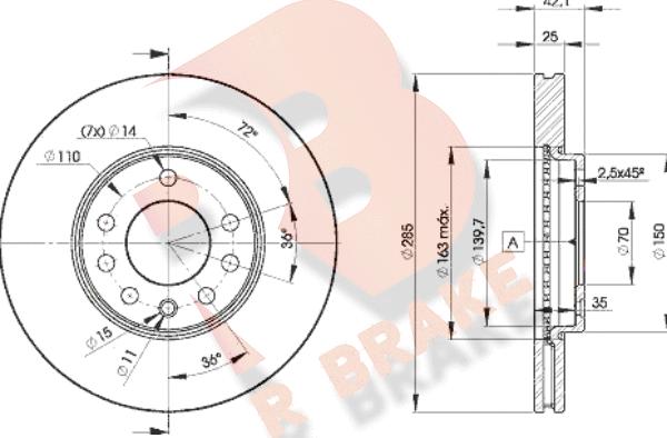 R Brake 78RBD29003 - Тормозной диск autospares.lv