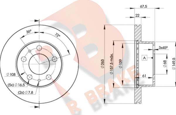 R Brake 78RBD29131 - Тормозной диск autospares.lv