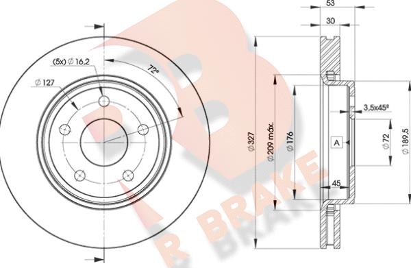 R Brake 78RBD29269 - Тормозной диск autospares.lv