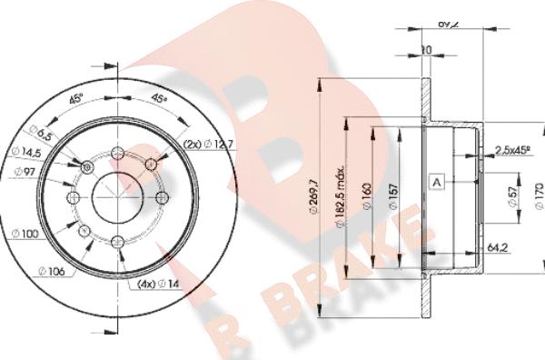 R Brake 78RBD29209 - Тормозной диск autospares.lv