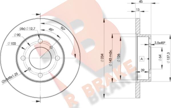 R Brake 78RBD29280 - Тормозной диск autospares.lv