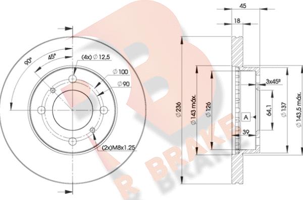 R Brake 78RBD29282 - Тормозной диск autospares.lv