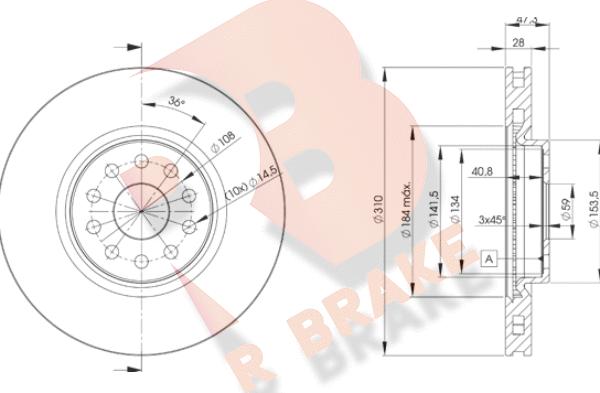 R Brake 78RBD24921 - Тормозной диск autospares.lv