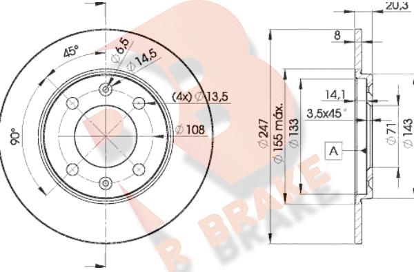 R Brake 78RBD24699 - Тормозной диск autospares.lv