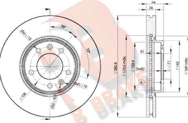 R Brake 78RBD24685 - Тормозной диск autospares.lv