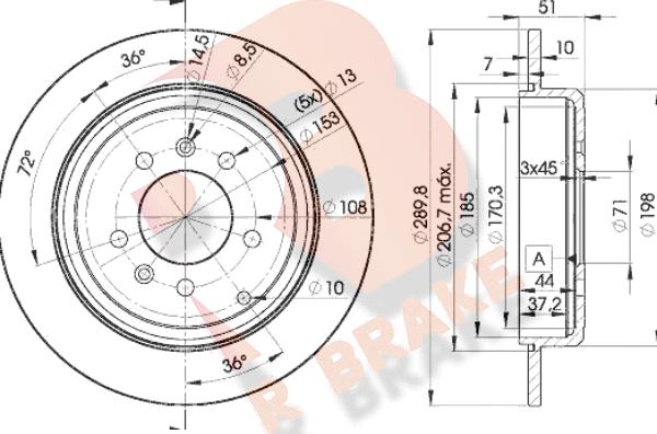 R Brake 78RBD24686 - Тормозной диск autospares.lv