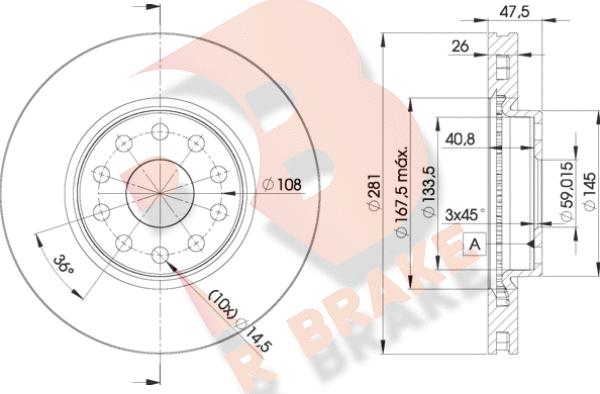 R Brake 78RBD24639 - Тормозной диск autospares.lv