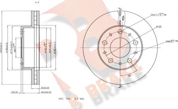 R Brake 78RBD24622 - Тормозной диск autospares.lv