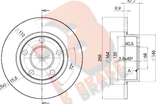 R Brake 78RBD24062 - Тормозной диск autospares.lv