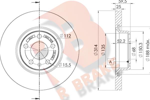 R Brake 78RBD24067 - Тормозной диск autospares.lv