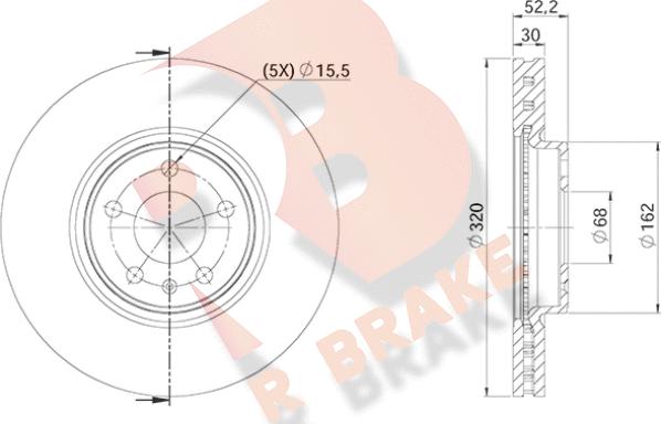 R Brake 78RBD24039 - Тормозной диск autospares.lv