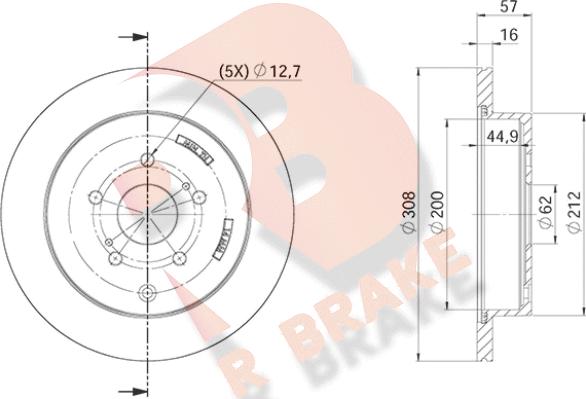 R Brake 78RBD24802 - Тормозной диск autospares.lv