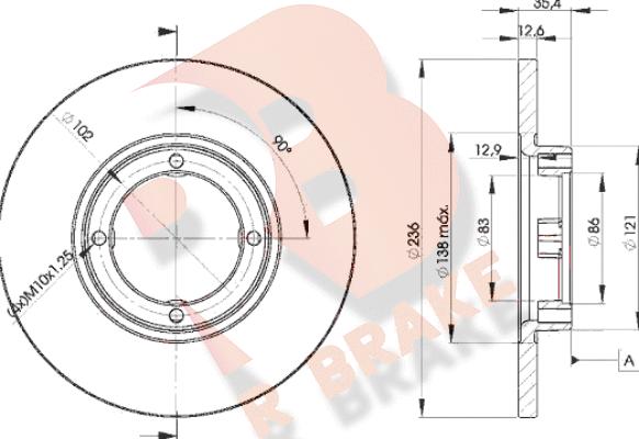 R Brake 78RBD24392 - Тормозной диск autospares.lv