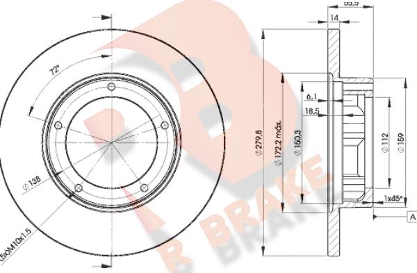 R Brake 78RBD24269 - Тормозной диск autospares.lv