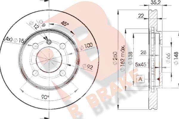 R Brake 78RBD24749 - Тормозной диск autospares.lv