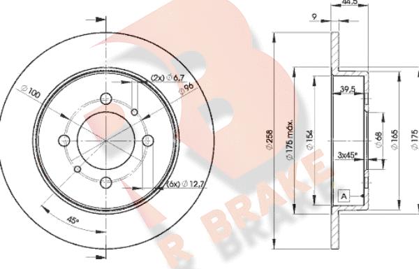 R Brake 78RBD25401 - Тормозной диск autospares.lv