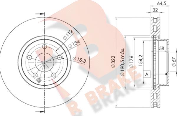 R Brake 78RBD25558 - Тормозной диск autospares.lv