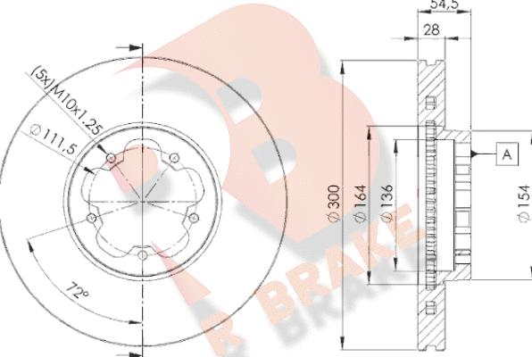 R Brake 78RBD25630 - Тормозной диск autospares.lv