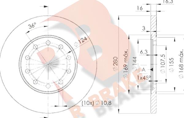 R Brake 78RBD25631 - Тормозной диск autospares.lv