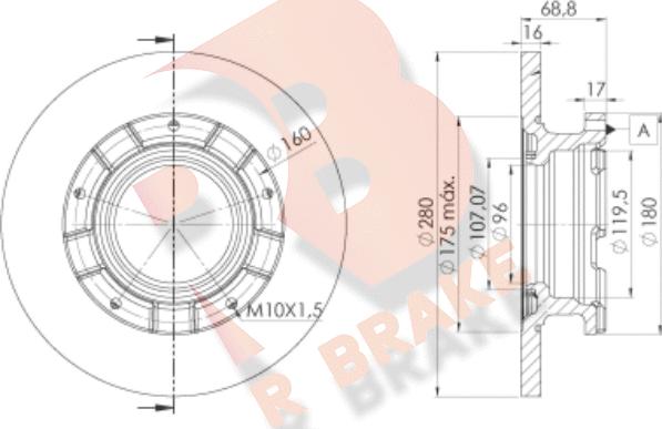 R Brake 78RBD25633 - Тормозной диск autospares.lv