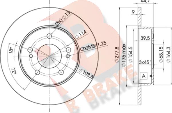 R Brake 78RBD25059 - Тормозной диск autospares.lv