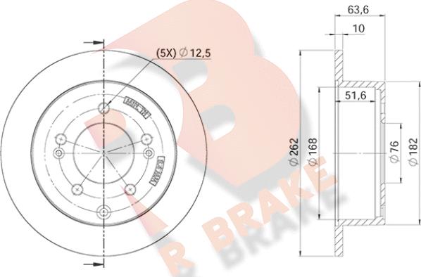 R Brake 78RBD25169 - Тормозной диск autospares.lv