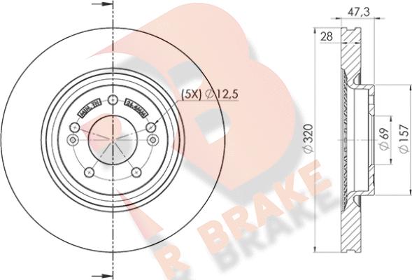 R Brake 78RBD25271 - Тормозной диск autospares.lv