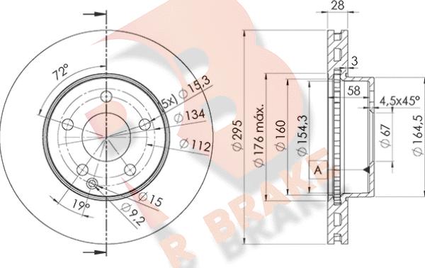 R Brake 78RBD26475 - Тормозной диск autospares.lv