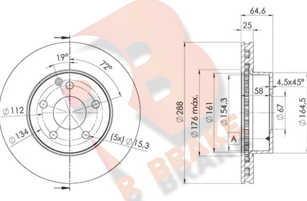 R Brake 78RBD26476 - Тормозной диск autospares.lv