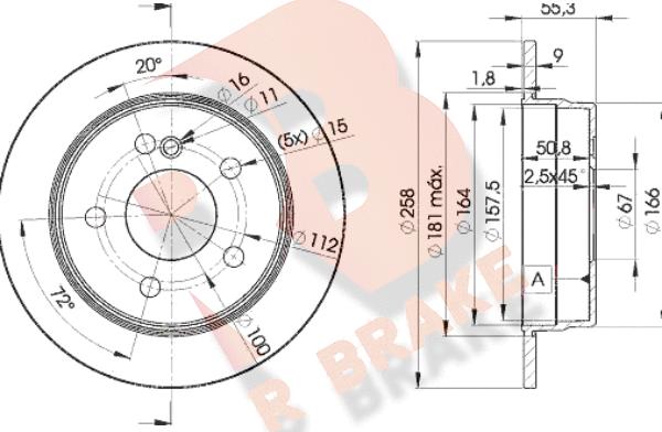 R Brake 78RBD26470 - Тормозной диск autospares.lv