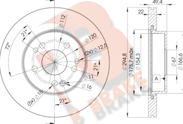 R Brake 78RBD26471 - Тормозной диск autospares.lv