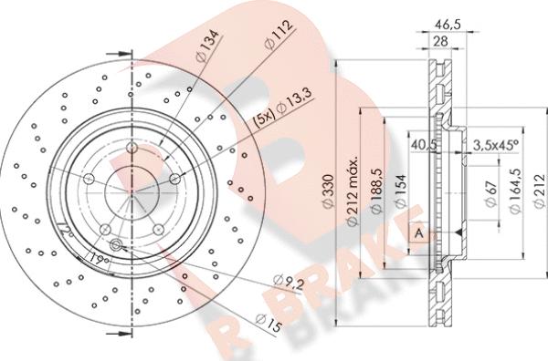 R Brake 78RBD26478 - Тормозной диск autospares.lv